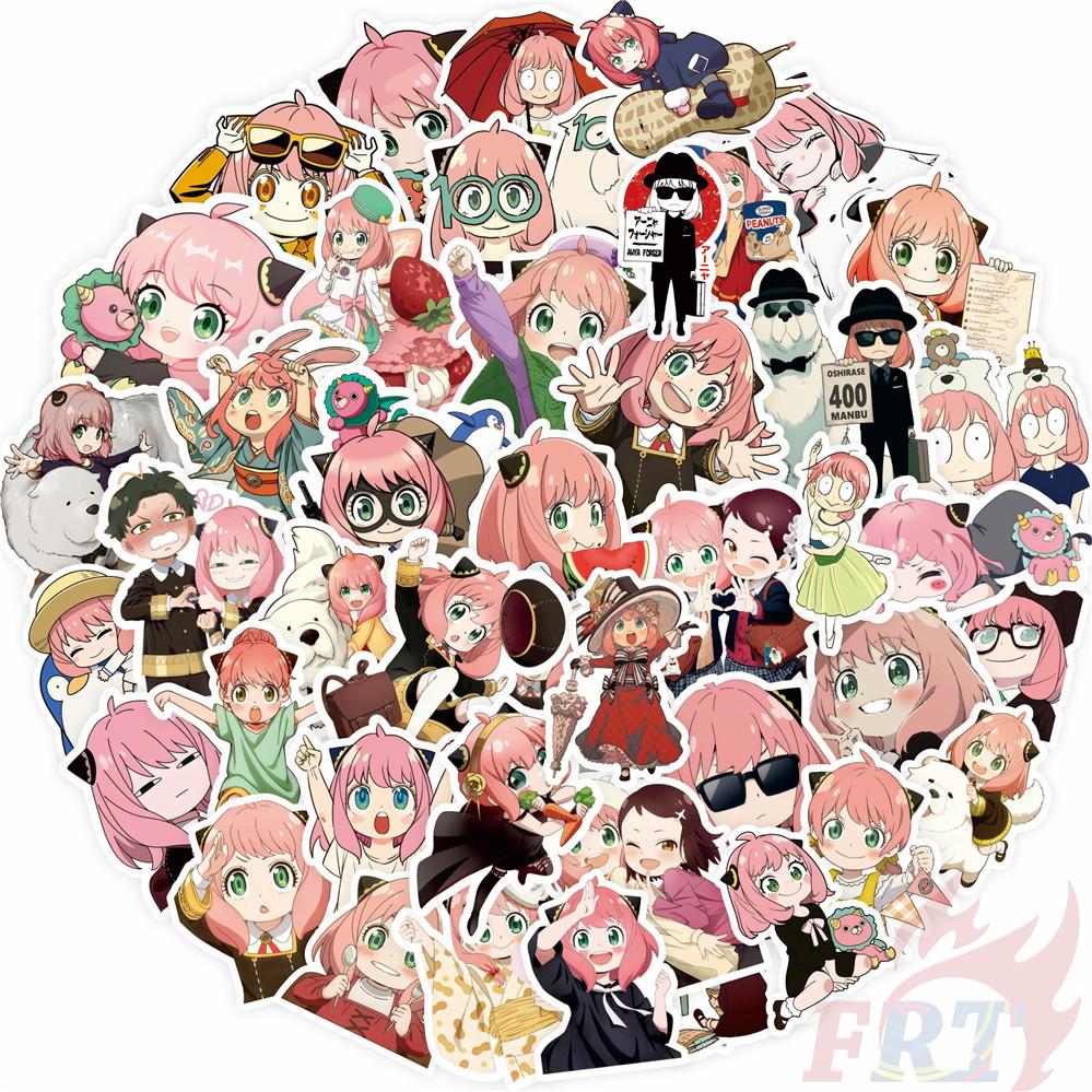 100Pcs/Set Anya Forger Stickers DIY Scrapbooks Album Decor Decals Stickers