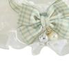 Katzenhalsband aus Spitze mit Schleife und Glöckchen Niedlich Modisch Haustier Halstuch Zubehör für Hunde Grün M