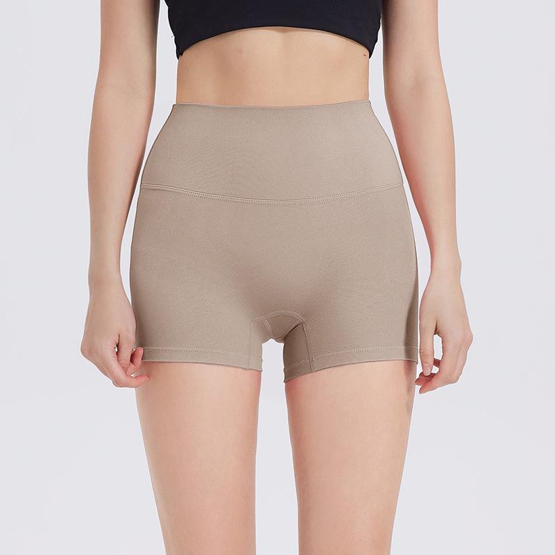 

Шорты для йоги с высокой талией, с эффектом «нюд», для контроля живота, для женщин L
