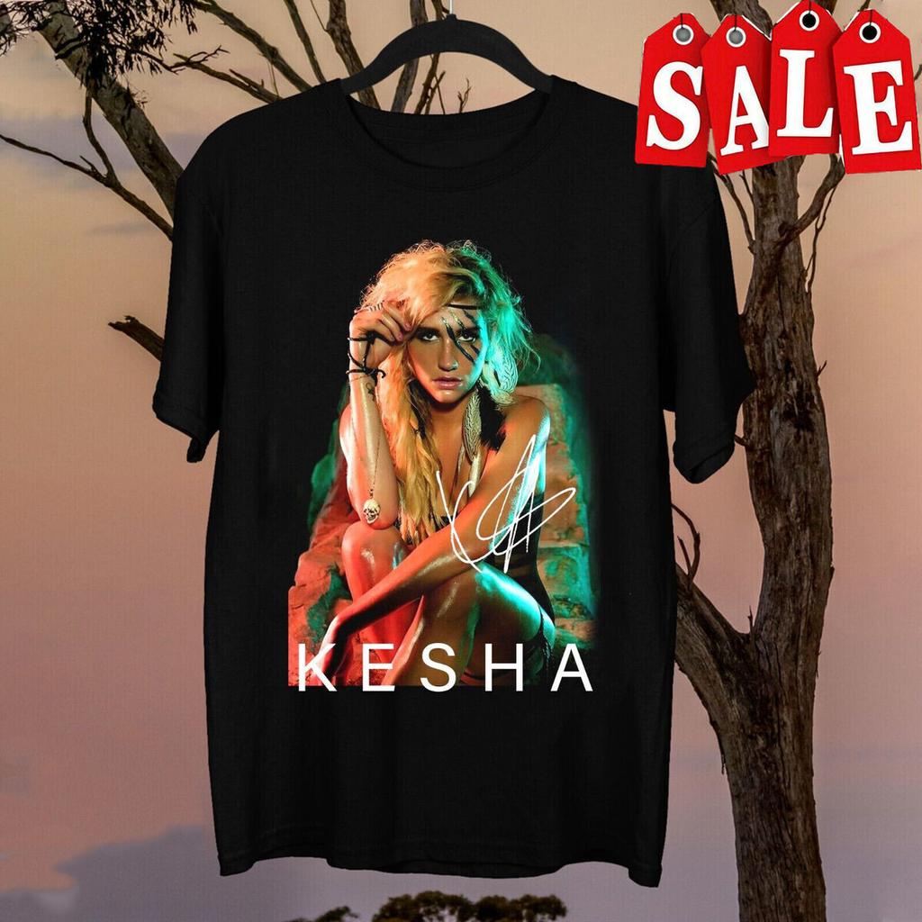 Vintage Kesha Concert Black Size S-4XL Heavy Cotton Shirt Adults KK004