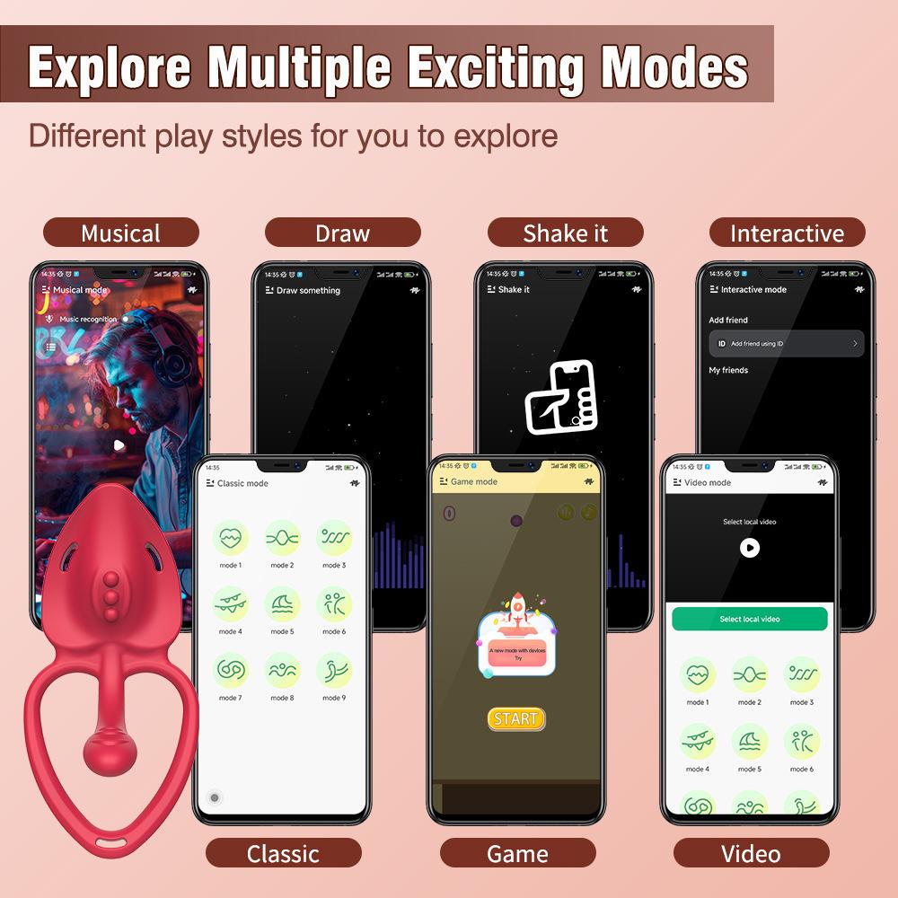 Wearable Panty Vibrator Adult Sex Toy Wireless Control Vibrating Penis Ring with Lace Strap Clitoral Stimulator for Women Couple
