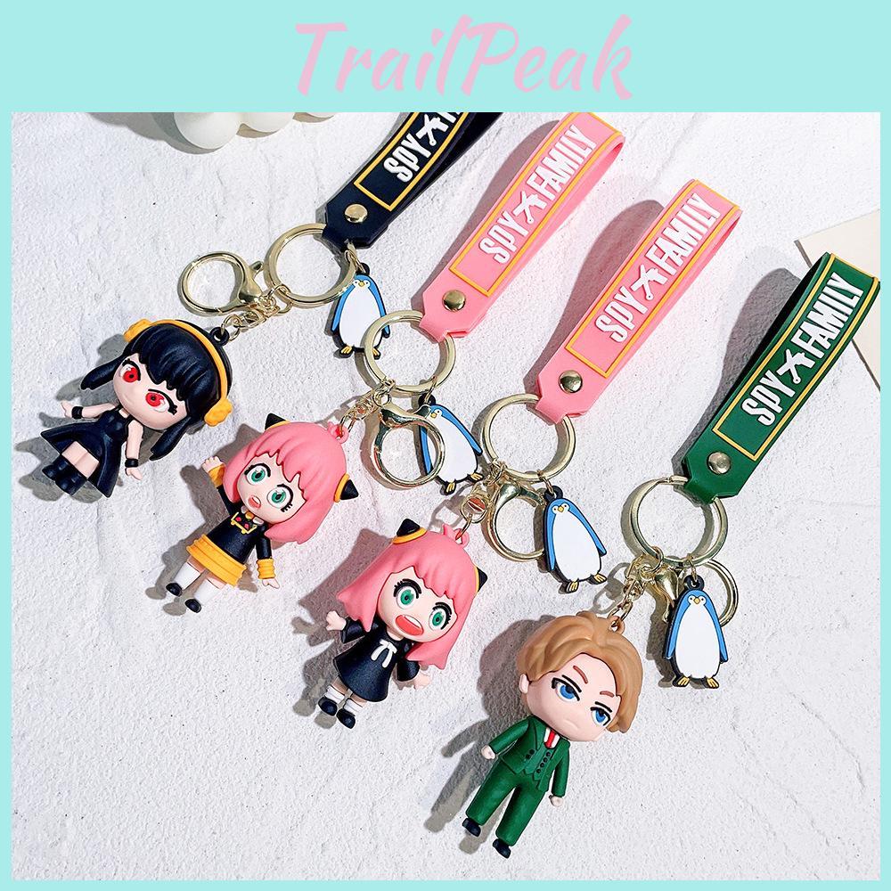 Silicone Soft Pvc Keychain Cute Cartoon Spy Family Anya Collectible Key Ring