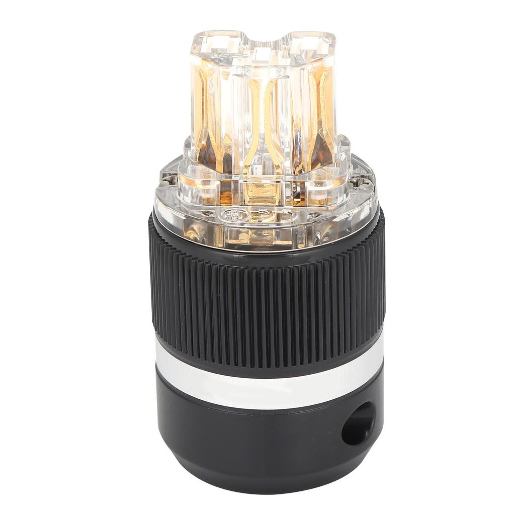 Monoso Power Plug Transparent Pure Copper 24K GoldPlated o Connector Power Plug