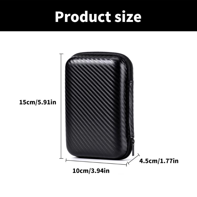 EVA Bag with Mesh Pocket Handheld Game Console Black Carrying Case Scratchproof Case Shockproof Storage Box for RG34XX