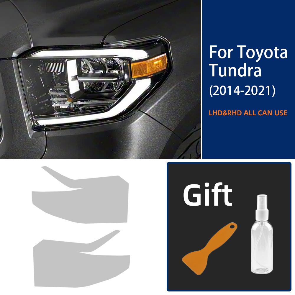 Для Toyota Tundra 2014 2015 2016 2017- Защитная пленка для фар автомобиля Прозрачная Затонированная Антицарапающая TPU Готовая вырезка Стикер Стайлинг clear film