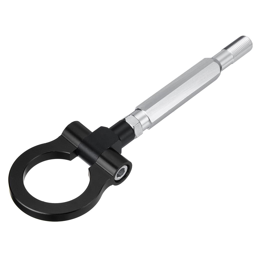 X AUTOHAUX Black Aluminum Alloy Front Bumper Trailer Ring Eye Towing Tow Hook Screw for Subaru Impreza WRX BRZ X AUTOHAUX Black Aluminum Alloy Front Bumper Trailer Ring Eye Towing Tow Hook Screw for Subaru Impreza WRX BRZ
