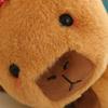 Soft Capybara Plush Toy Strawberry Headwear Stuffed Capybara Doll  Children Toys