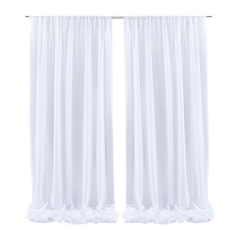 Cross-Rod Outdoor Wedding Mesh Curtain for Party Decoration