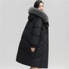 YAYA Women's Long Over-Knee Fur Collar Down Parka