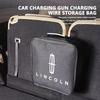 For Lincoln Car Charging Cable Storage Box Carry Bag Trunk Organizer Auto Accessories Navigator Continental Mondeo MKZ MKC jds2