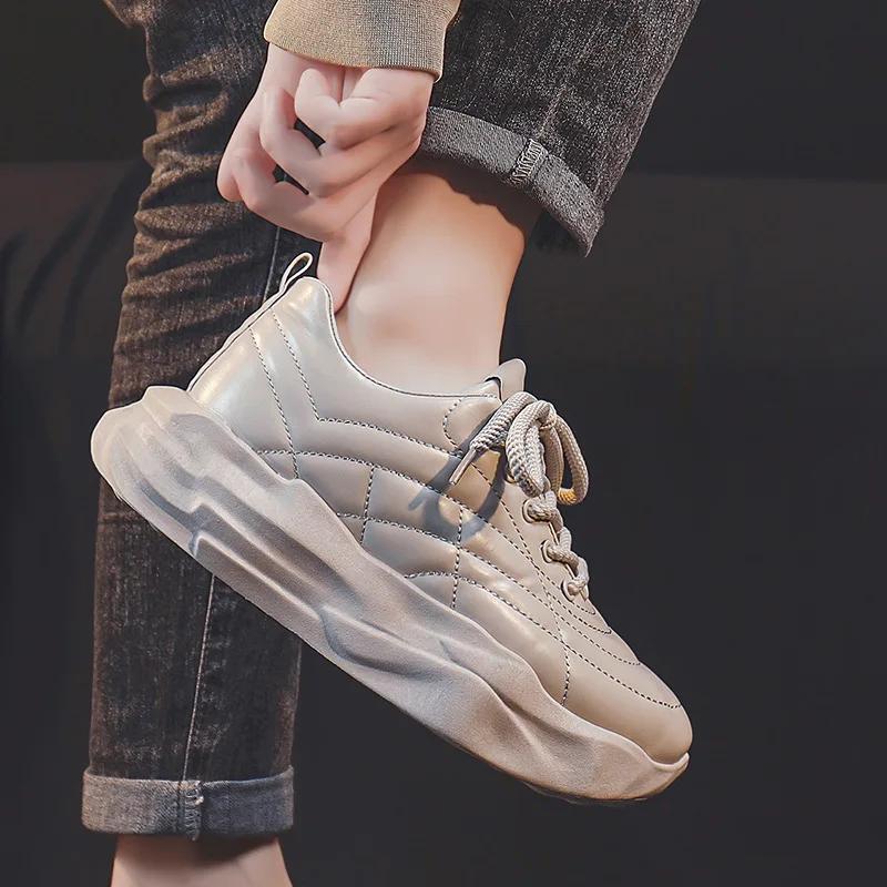 2024 Latest Men's Soft soled Comfortable Casual Shoes Spring/Autumn Thick soled Height Increasing Soft soled Running Sneakers