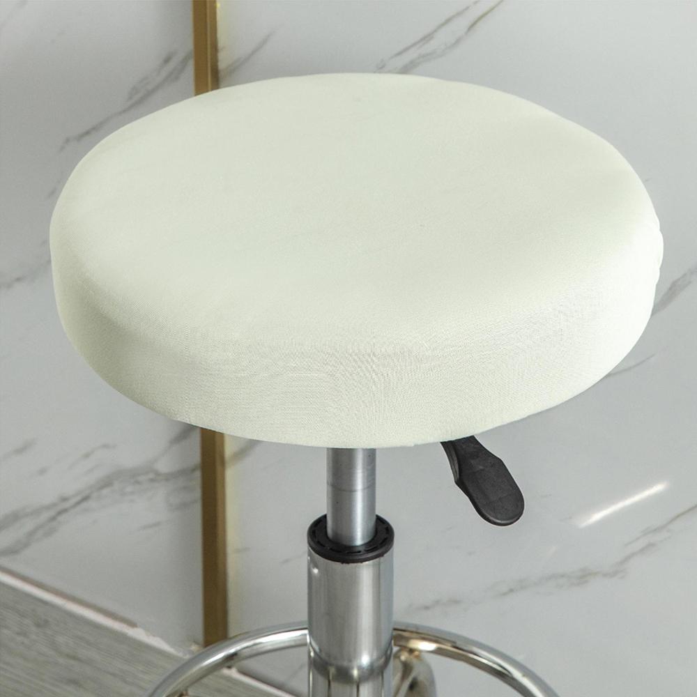 

Round Chair Cover Spandex Bar Stool Cover Elastic Seat Covers Home Chair Stretch Chair Slipcover Solid Colors Seat Slipcover
