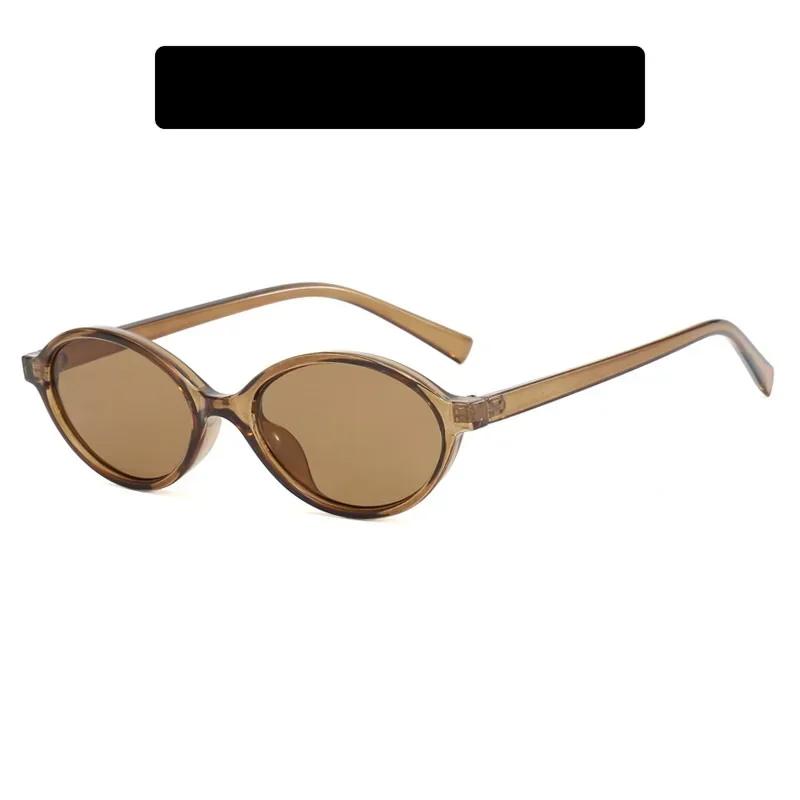 Oval Small Frame Sunglasses Stylish  Student Style UV Protection Sunglasses Transparent Leopard Oculos Glasses for Women