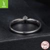 Exquisite Shining Moissanite Ring S925 Sterling Silver Platinum-Plated Simple Light Luxury Jewelry Ring For Women
