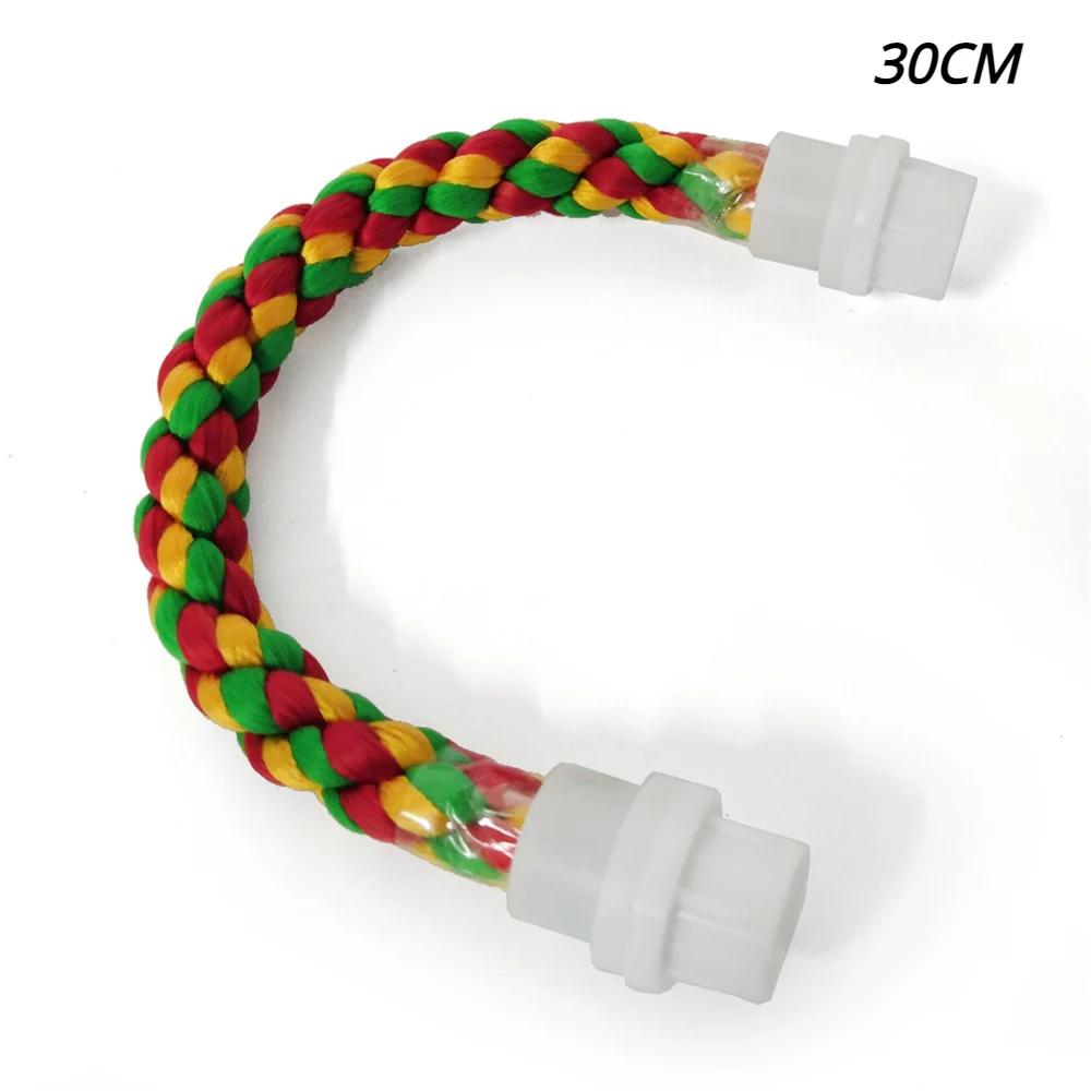 

30/55/80/105cm Rope Hanging Toys for Birds Bend At Will Colorful Parrot Toys Rope Hanging Ladder Swing Braided Bird Accessories