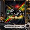 TapestryPenrith Panthers Custom Name Text Personalized Wall Hanging Tapestry Home Wall Decor