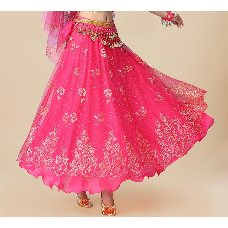 Costume da Ballo Donna Danza Indiana Danza del Ventre Abiti da Esibizione Gonna