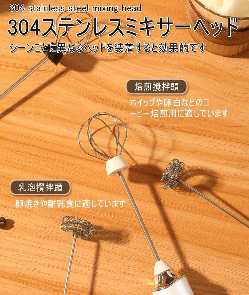 Rechargeable Milk Frother, Electric Milk Frother, Stick Milk Frother, 3-Level Adjustment, USB Rechargeable, Compact, Ultra-Lightweight, Quiet, Easy