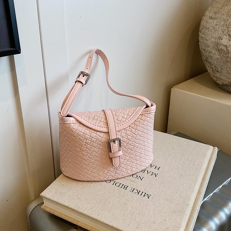 

Внешняя торговля новая мода тканый клетчатый дизайн большая вместимость женские сумки через плечо простые и универсальные сумки-ведра для通勤 женщины 19*10*13