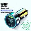 120W Type C Adapter in Car Fast Charging Car Phone Charger   For Mobile Phone Car Charger