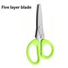3/5 Layer Sharp Multifunctional Kitchen Scissors Rustproof Stainless Steel Herb Cutter for Kitchen Meal Preparation