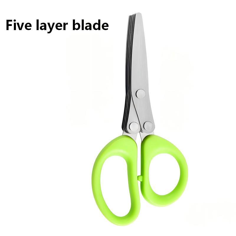 3/5 Layer Sharp Multifunctional Kitchen Scissors Rustproof Stainless Steel Herb Cutter for Kitchen Meal Preparation
