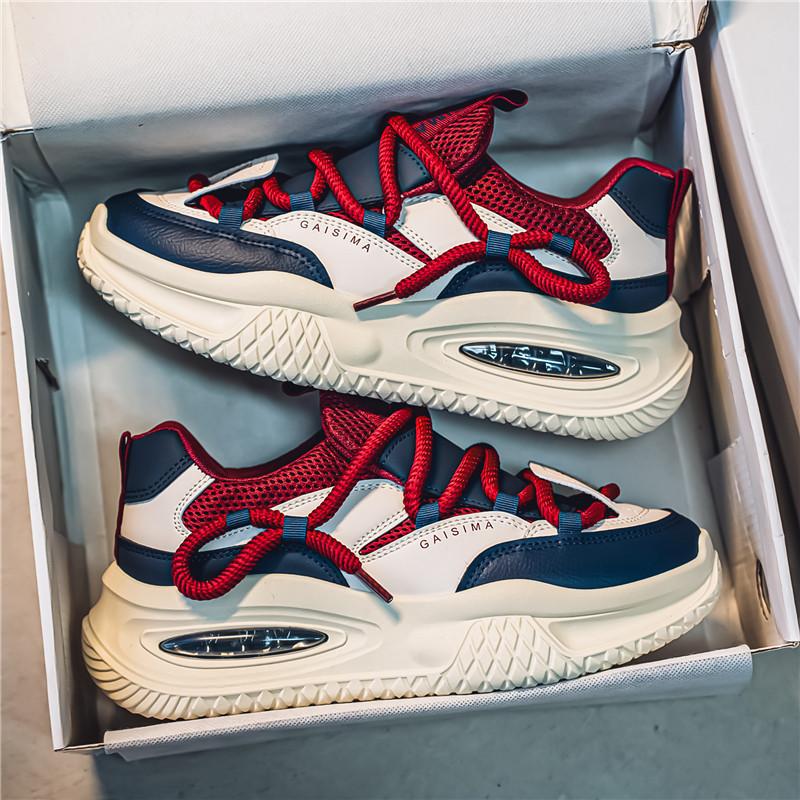 

Men s shoes spring and autumn new men s platform shoes large size casual sports shoes contrasting color trendy shoes men 39