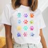 Women's Animal Claw Printed Summer T-shirt Comfortable Soft Simple Fashion Women's Short Sleeve Cotton T-shirt