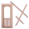 1:12 Dollhouse Wooden Window Door Frame Miniature Doll House Furniture Toys Dollhouse Miniature Window Panel Play House
