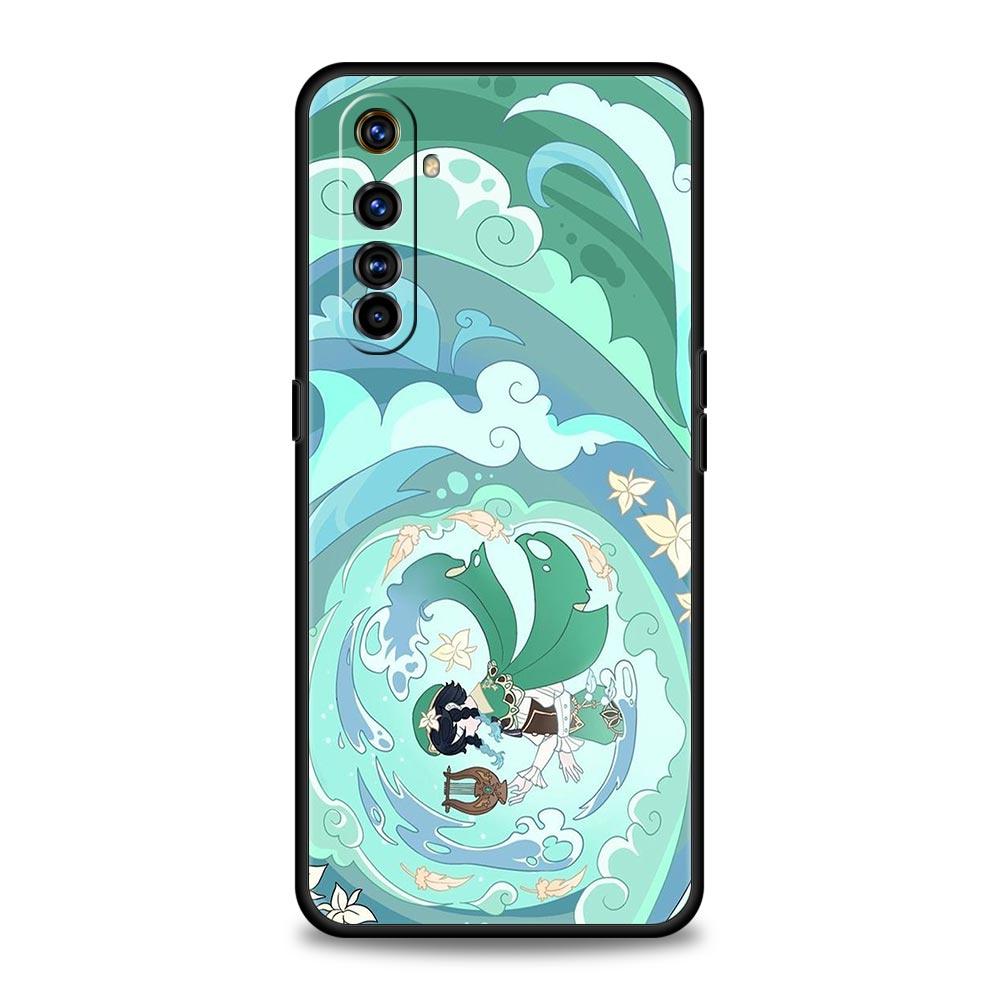 For Realme 10 9 8 5G 7 6 GT2 Pro Plus 9i 8i C21 C11 C25 C35 Genshin Impact Cartoon Logo Phone Case For Realme GT Neo 2 3T Cover