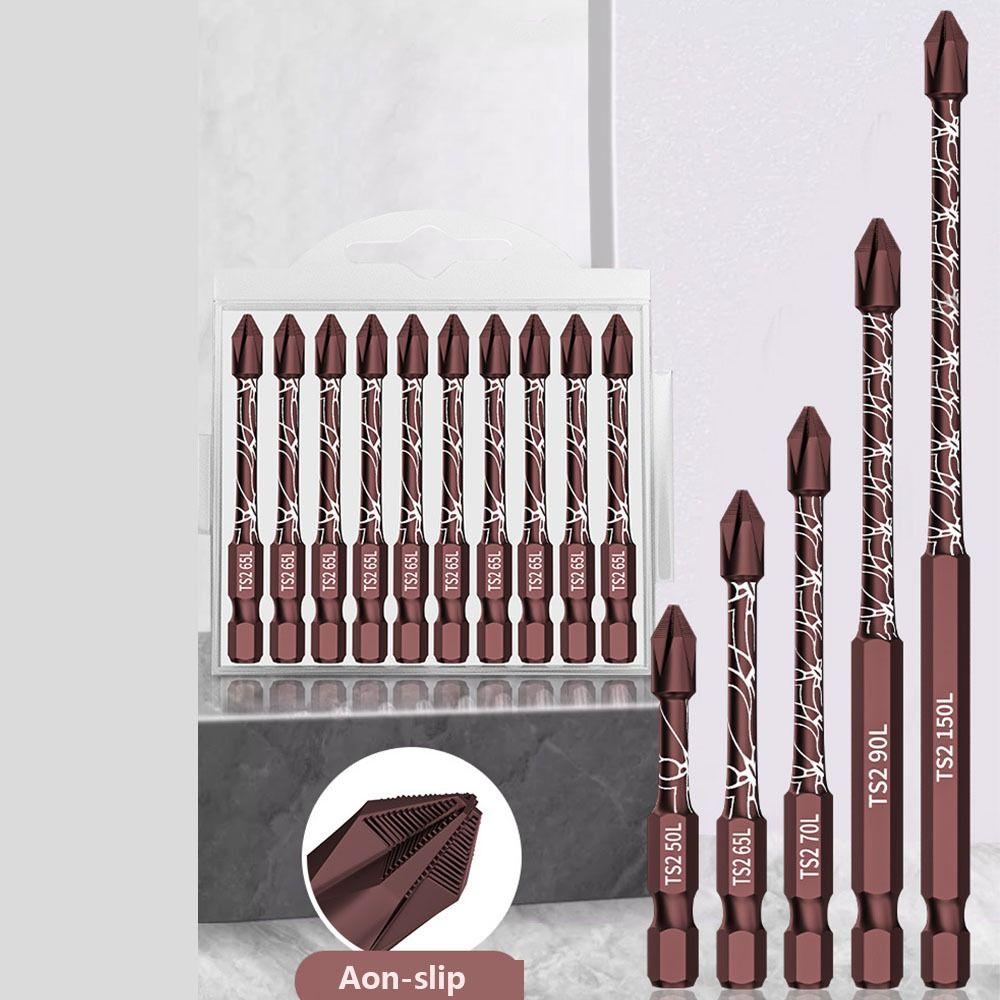 

5pcs/10pcs High Hardness Magnetic Batch Head Electric Screw Driver Bit Screw Driver Hand Tool 5pcs-50-150mm