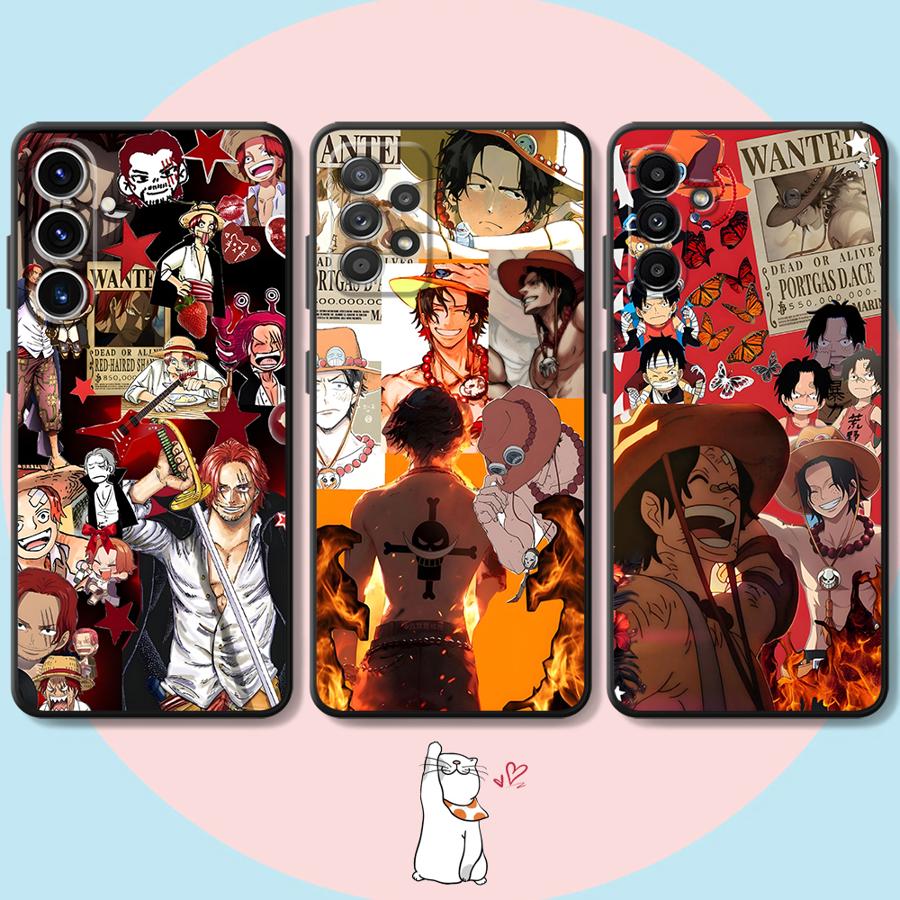 Case for Samsung Galaxy A32 A23 A53 A24 A55 A26 A72 A51 A73 A41 A22 A52 A35 A36 A25 A71 Black Soft Phone Cover One Piece Ace Art