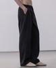 Dekkoloso Twill Cotton Semi-Wide Pants [Black]