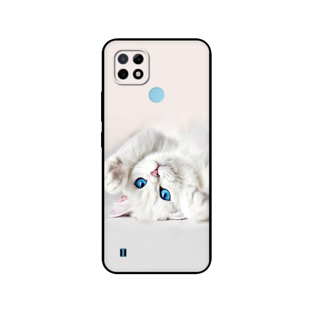 For Realme C21 Case Silicon Back For OPPO RealmeC21 C 21 Phone Covers 6.5" Funda RMX3201 Bumper Capa Etui Soft Black Tpu Case