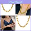 Elegant Savi Inspired U Shape Necklace In Luxurious Gold Plated Titanium Steel For Fashionable Occasions