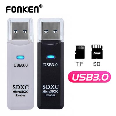 FONKEN USB Card Reader 3.0 TF SD Card Reader 2 In1 Cardreader Adapter PC Laptop Smart Memory Card Reader MicroSDXC Rider Adaptor