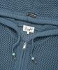 PHYSICAL DEPARTMENT P-Active Beaded Mesh Hooded Knit Zip-Up_Vintage Blue