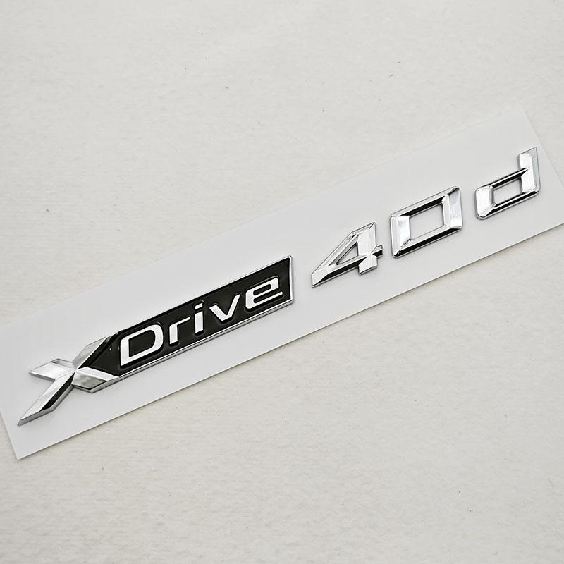 3D ABS Car Letters Logo XDrive 40i 40d Rear Trunk Badge Side Fender Emblem Decals For BMW X3 X4 X5 X6 X7 Exterior Accessories