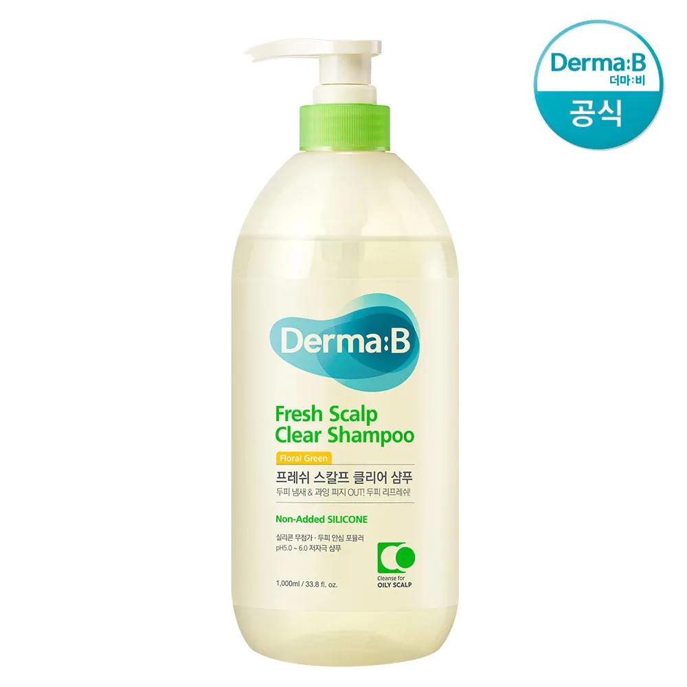 Derma B Fresh Scalp Clear Shampoo (Floral Green) 1000ml