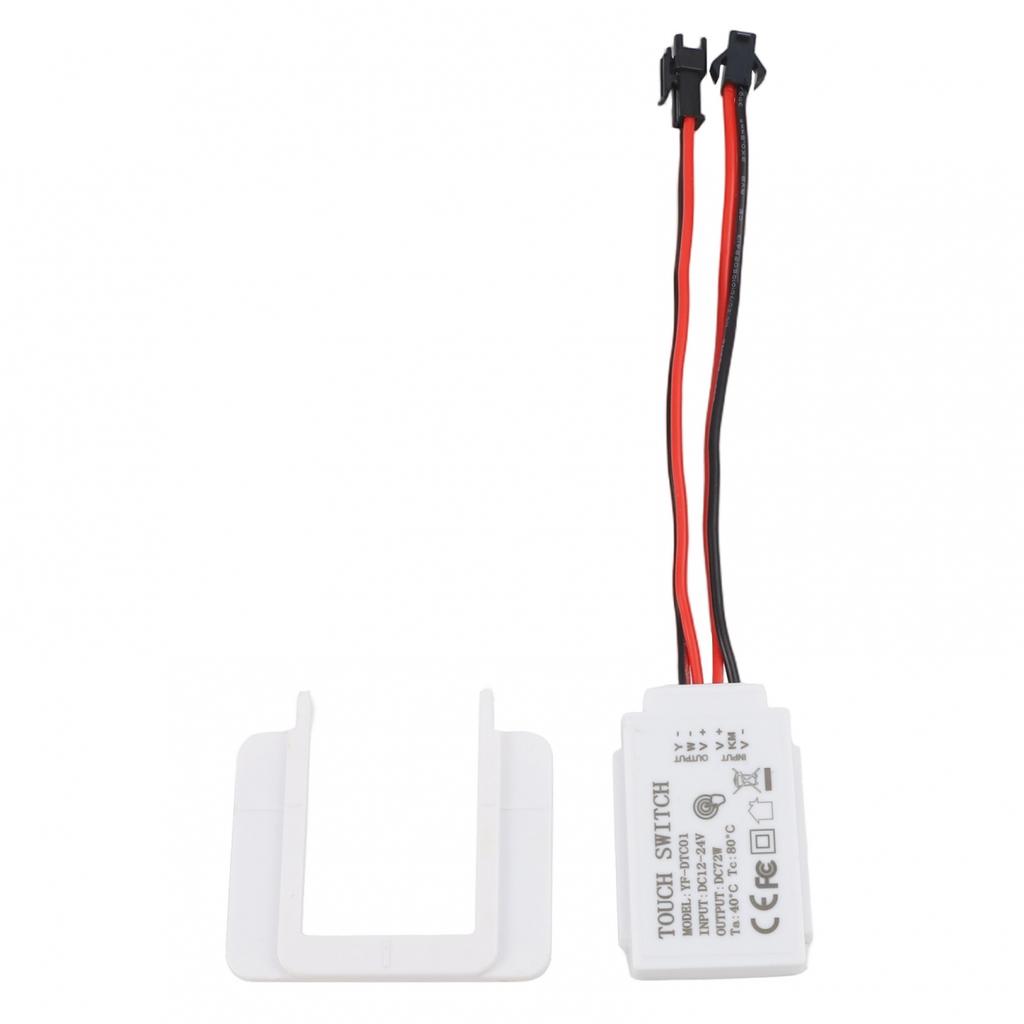 12V 5A Berührungssensor-LED-Schalter 60W für Glas- und Spiegelbeleuchtung, Einzelknopf