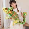 Realistic Plush Chameleon Stuffed Toy Large 80cm And 110cm Soft Pp Cotton