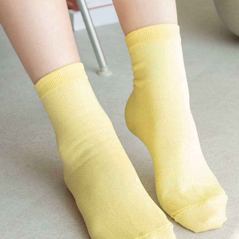SNOOZY Glitter Sparkly Socks - Yellow