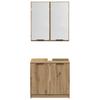 Bathroom Cabinet Set with Shelf Artisan Oak Wood Based Material