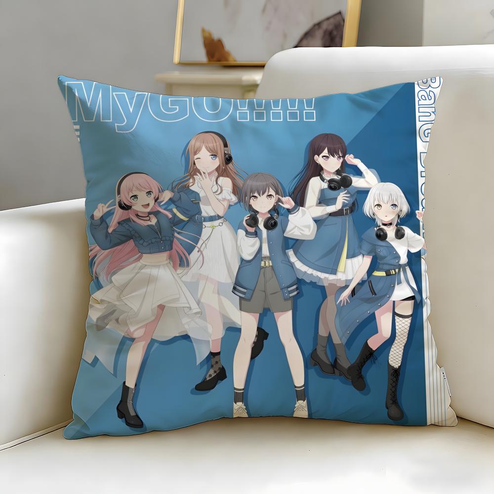 

classic anime BanG Dream! Its MyGO Cushion Cover Soft & Easy-Wash Pillow Case – Versatile for Couch, Bed, Travel and Office 30cmx30cm