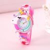 Neue Kinder Liebe Einhorn Saturn Regenbogen Meteor Student Silikon Cartoon Uhr
