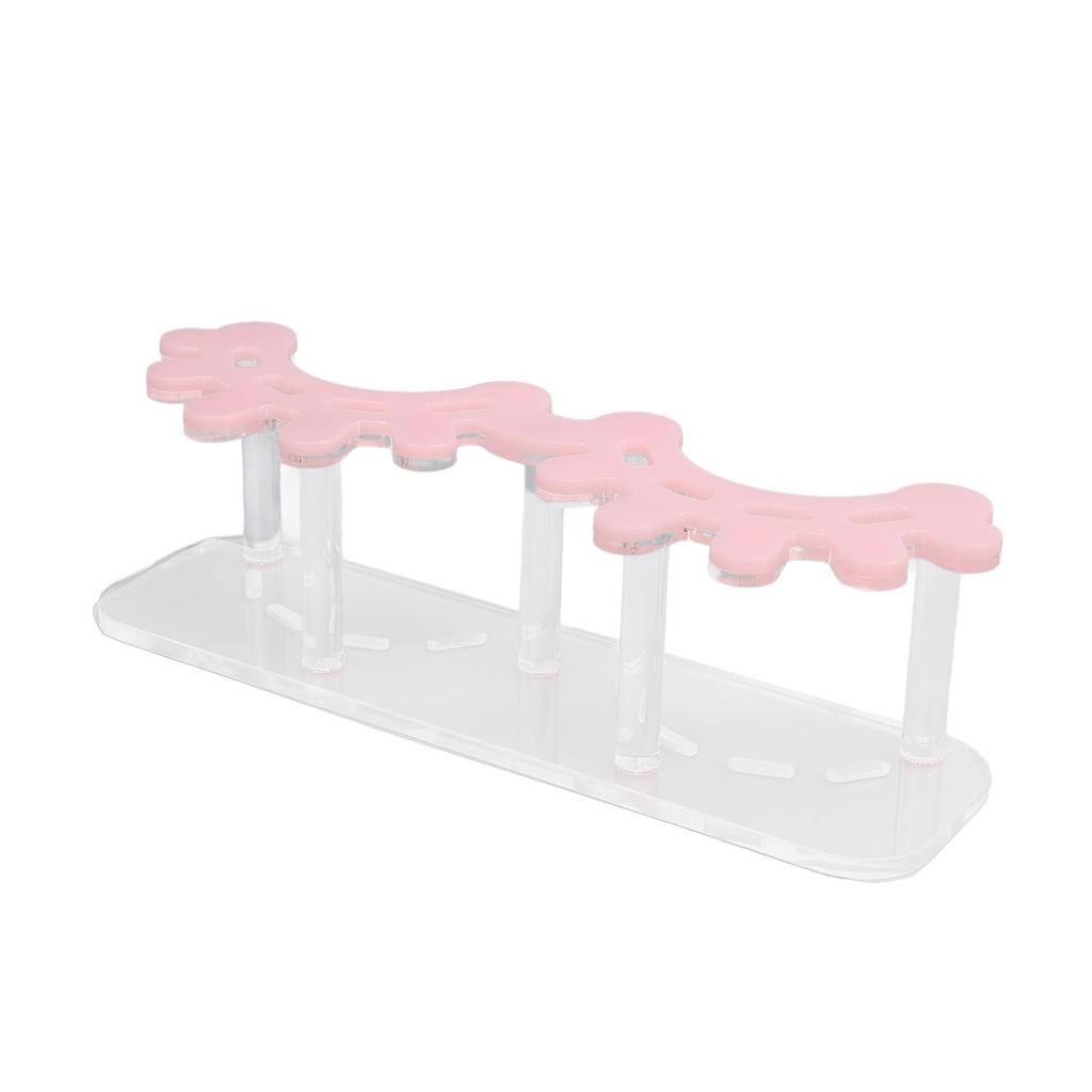 Eyelash Tweezer Holder 8 Hole Pink Thickened Plastic Lash Extension Tweezers Stand for Beauty Salon