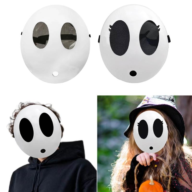 Zabawna maska Shy Guy na Halloween, maska do cosplayu, pełnotwarzowy dodatek do kostiumu, do odgrywania ról, na imprezę Halloweenową, wykwintnie wykonana