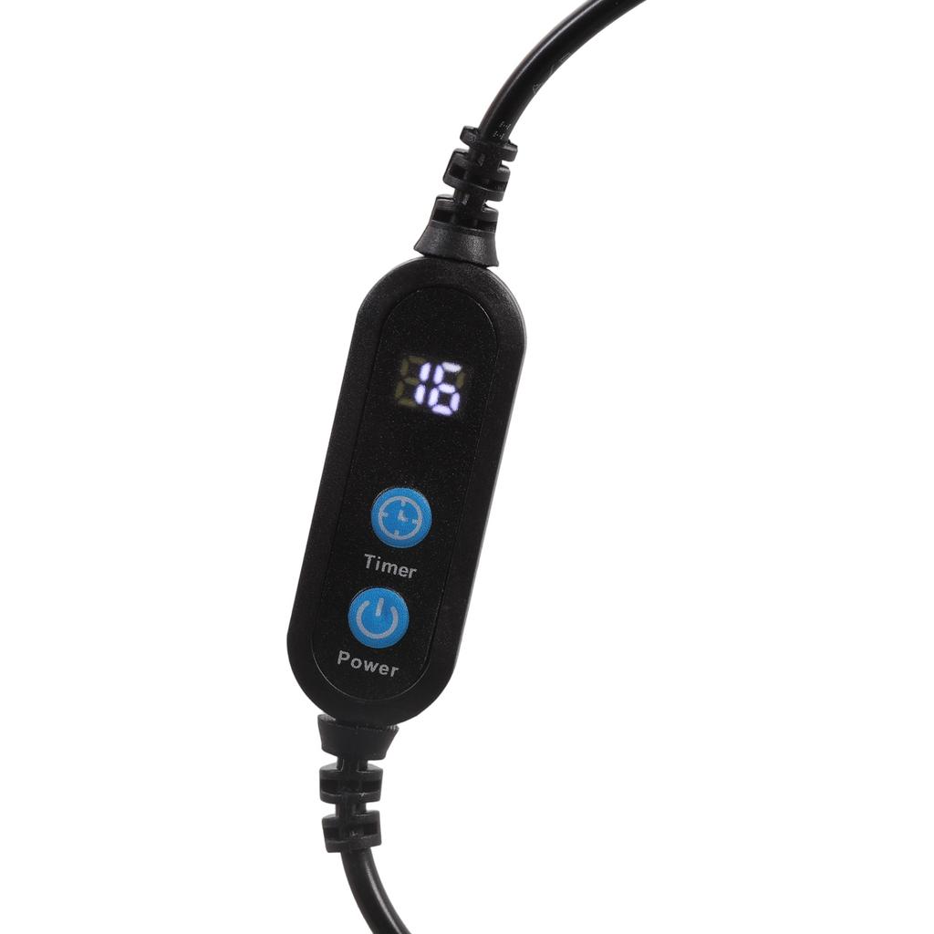 Time Presetable USB Timer Cord 1-30 Minutes Settable with Time Adjustment Button For Office Home Electronics Black