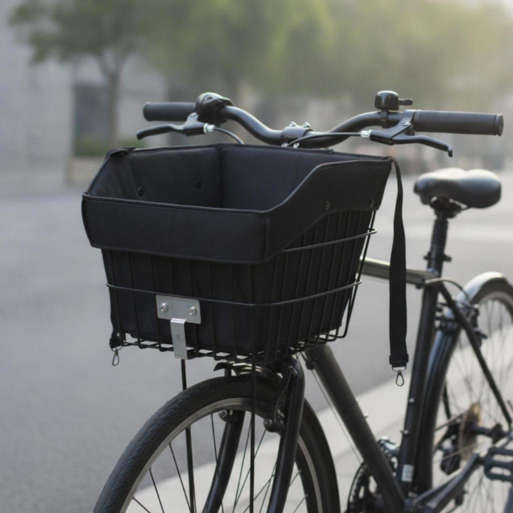 Front Bike Basket with Mounting Hardware Open-Top for Grocery Shopping