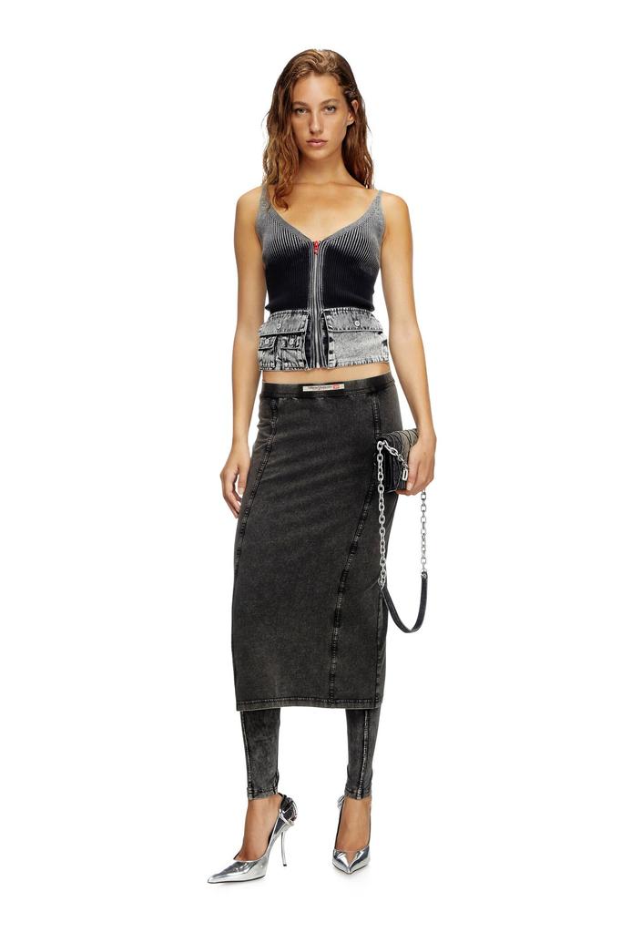 Bezrękawnik dzianinowy A168960QMAN M Czarny 900 [Diesel] Damski M-MELLY